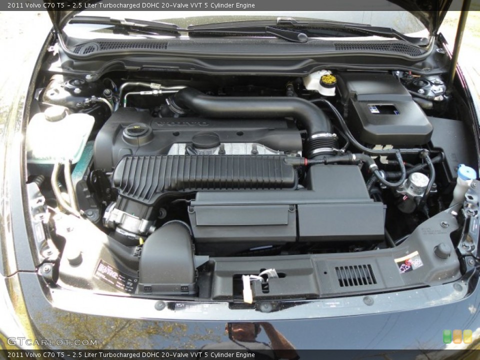 2.5 Liter Turbocharged DOHC 20-Valve VVT 5 Cylinder 2011 Volvo C70 Engine