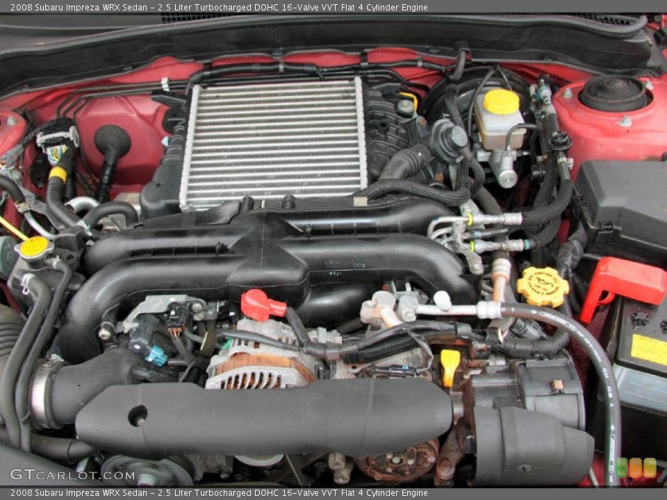 2.5 Liter Turbocharged DOHC 16-Valve VVT Flat 4 Cylinder Engine for the 2008 Subaru Impreza #62425653