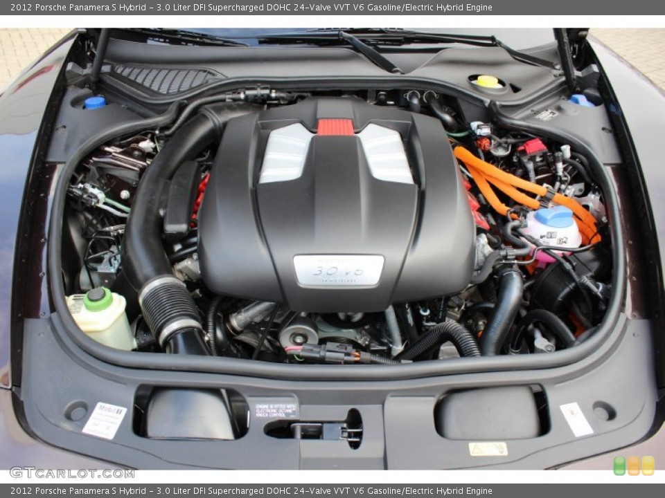 3.0 Liter DFI Supercharged DOHC 24-Valve VVT V6 Gasoline/Electric Hybrid Engine for the 2012 Porsche Panamera #62431107