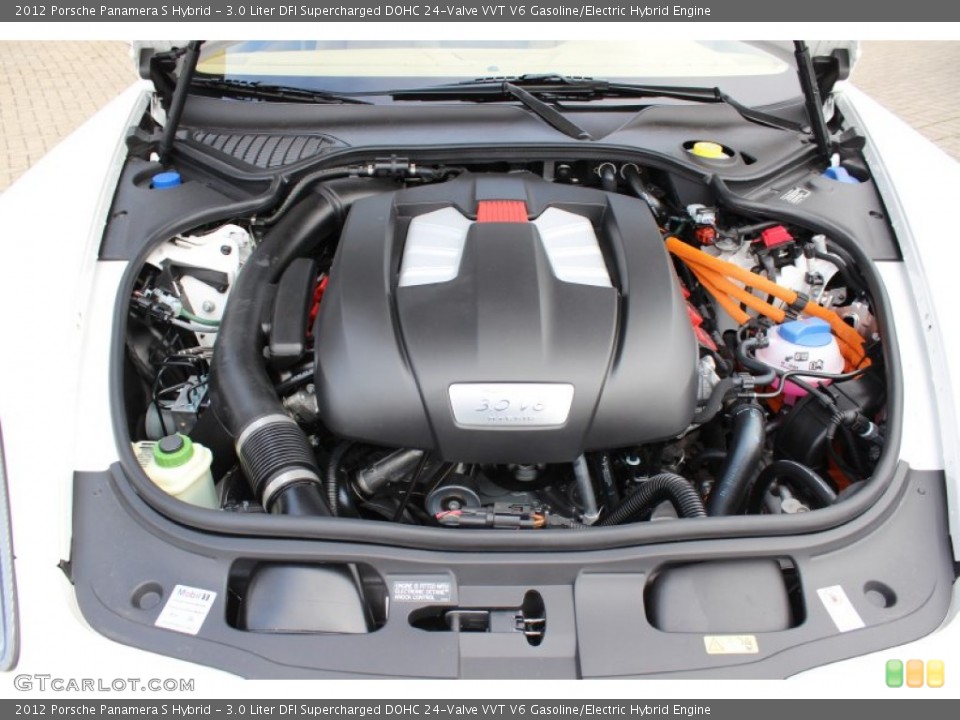 3.0 Liter DFI Supercharged DOHC 24-Valve VVT V6 Gasoline/Electric Hybrid Engine for the 2012 Porsche Panamera #62431416