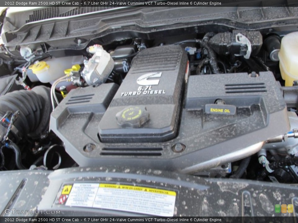 6.7 Liter OHV 24-Valve Cummins VGT Turbo-Diesel Inline 6 Cylinder Engine for the 2012 Dodge Ram 2500 HD #62437732