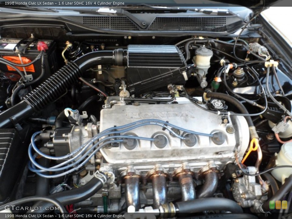 1.6 Liter SOHC 16V 4 Cylinder Engine for the 1998 Honda Civic #62487199