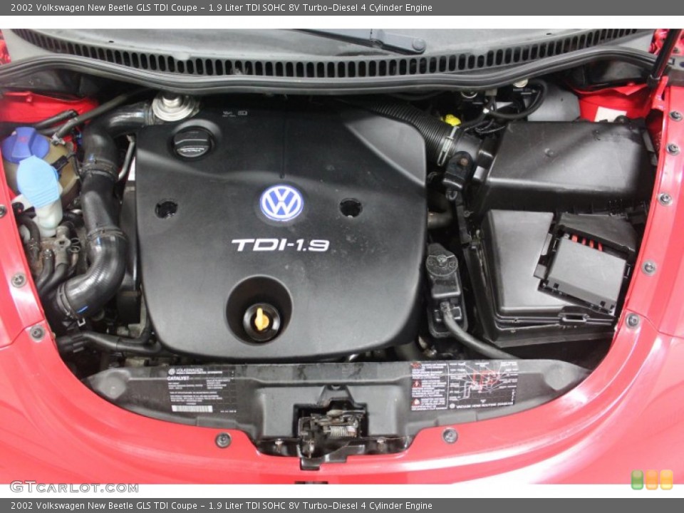 1.9 Liter TDI SOHC 8V Turbo-Diesel 4 Cylinder 2002 Volkswagen New Beetle Engine