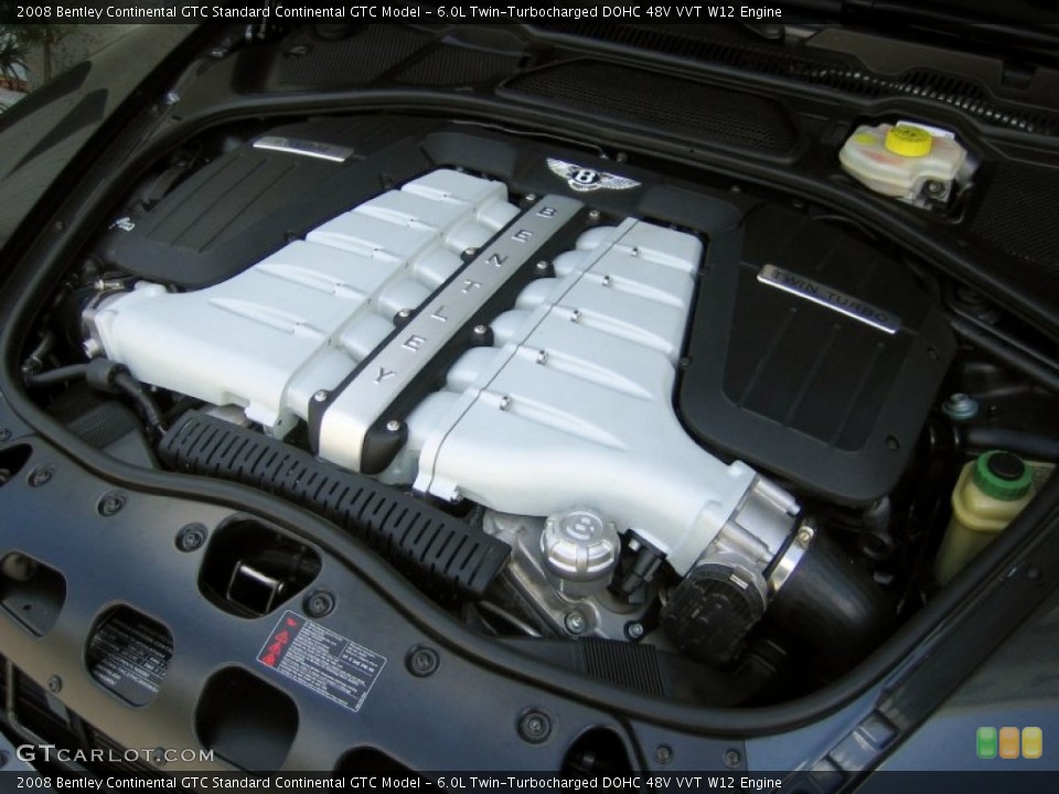6.0L Twin-Turbocharged DOHC 48V VVT W12 Engine for the 2008 Bentley Continental GTC #62528027