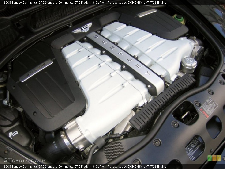 6.0L Twin-Turbocharged DOHC 48V VVT W12 Engine for the 2008 Bentley Continental GTC #62528038