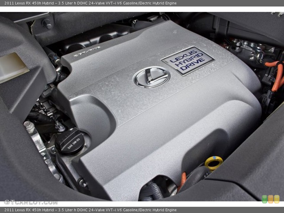 3.5 Liter h DOHC 24-Valve VVT-i V6 Gasoline/Electric Hybrid Engine for the 2011 Lexus RX #62538022