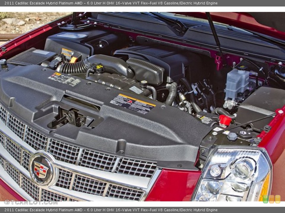 6.0 Liter H OHV 16-Valve VVT Flex-Fuel V8 Gasoline/Electric Hybrid Engine for the 2011 Cadillac Escalade #62600357