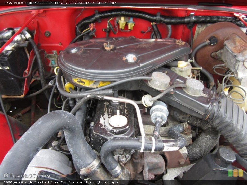 4.2 Liter OHV 12-Valve Inline 6 Cylinder Engine for the 1990 Jeep Wrangler #62603969