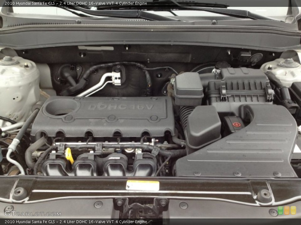 2.4 Liter DOHC 16-Valve VVT 4 Cylinder Engine for the 2010 Hyundai Santa Fe #62632892