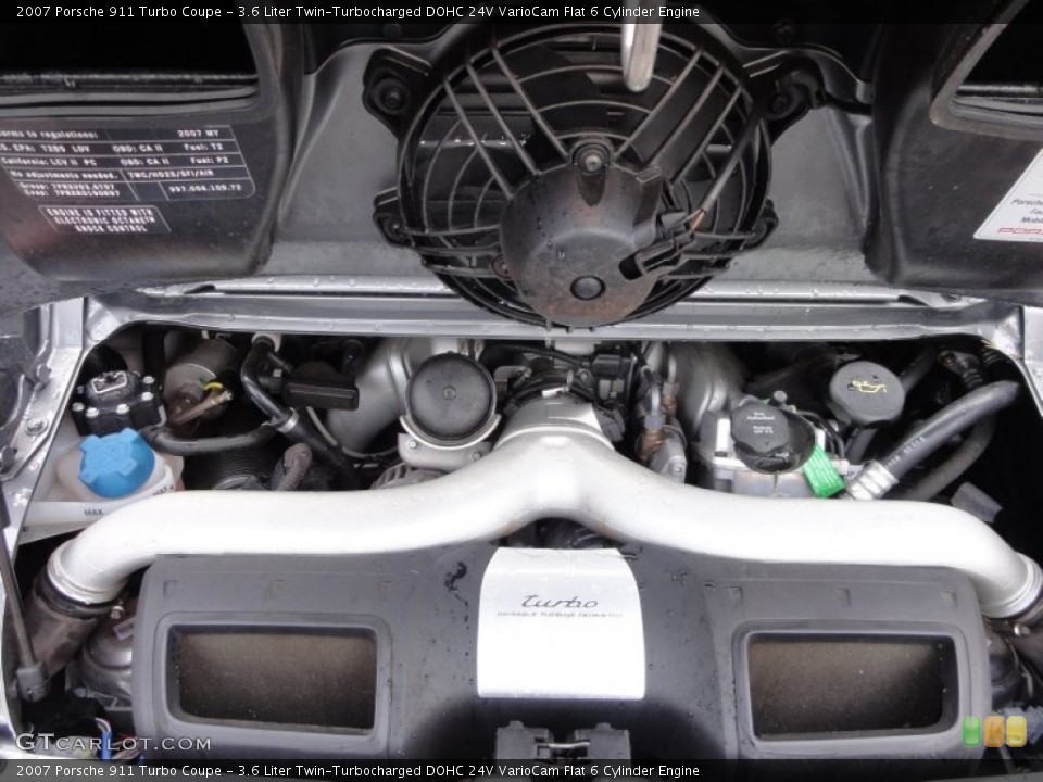 3.6 Liter Twin-Turbocharged DOHC 24V VarioCam Flat 6 Cylinder Engine for the 2007 Porsche 911 #62642258