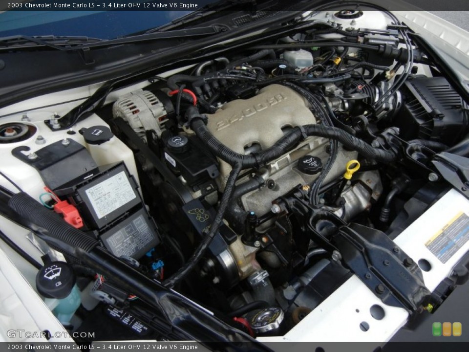 3.4 Liter OHV 12 Valve V6 Engine for the 2003 Chevrolet Monte Carlo #62660934