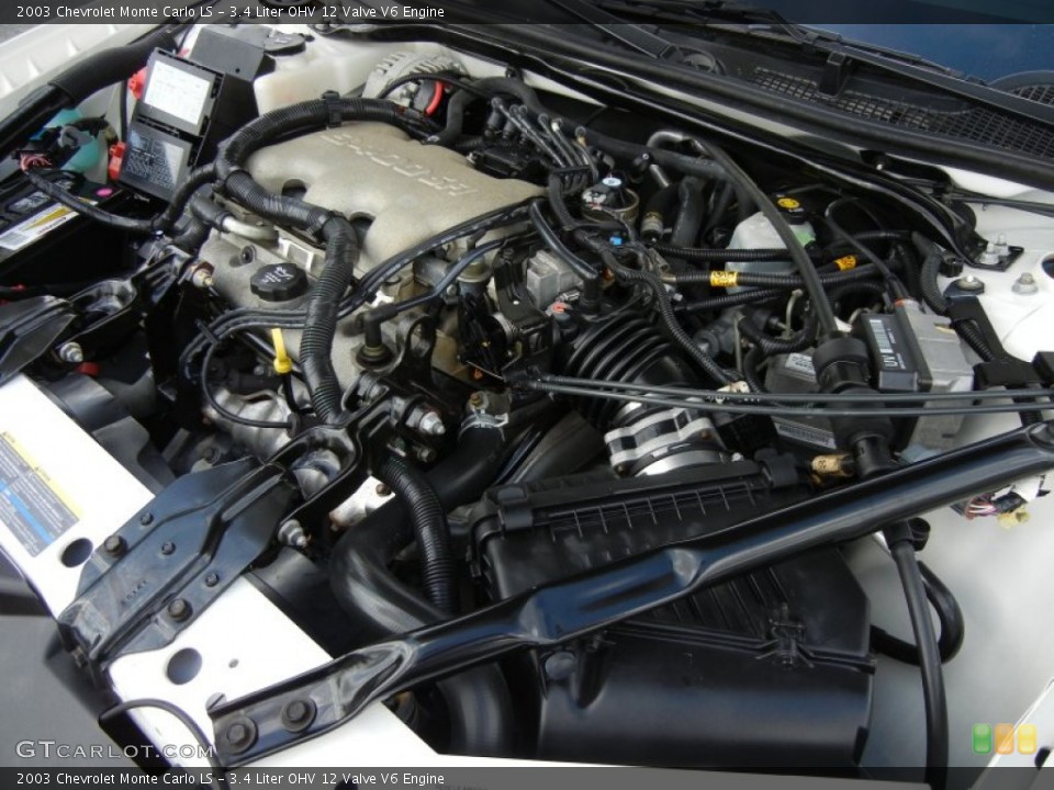 3.4 Liter OHV 12 Valve V6 Engine for the 2003 Chevrolet Monte Carlo #62660940