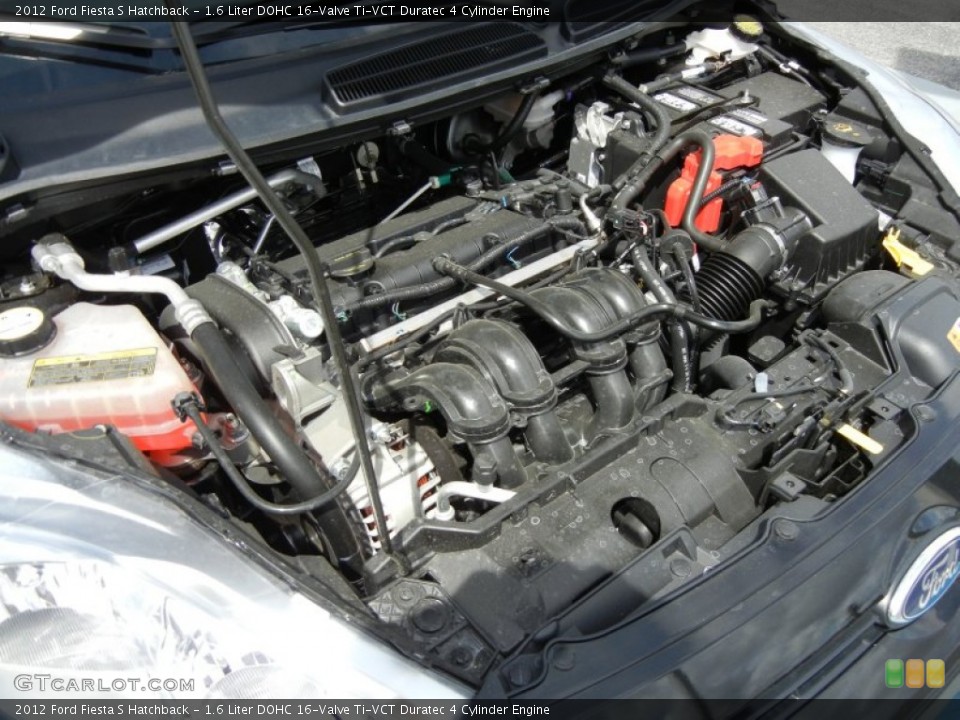 1.6 Liter DOHC 16-Valve Ti-VCT Duratec 4 Cylinder 2012 Ford Fiesta Engine