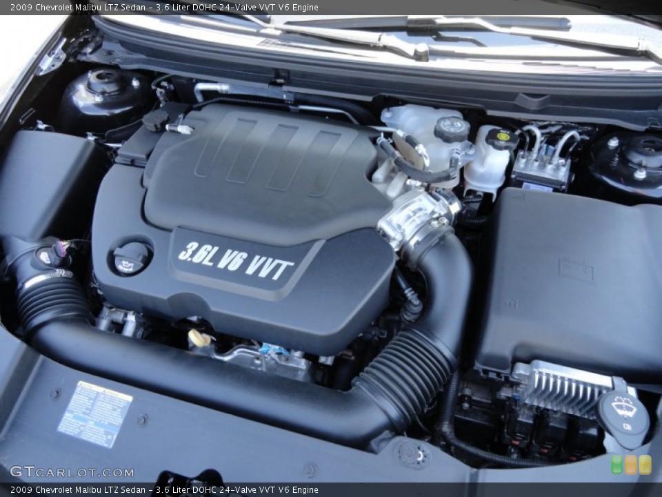 3.6 Liter DOHC 24-Valve VVT V6 Engine for the 2009 Chevrolet Malibu #62662281