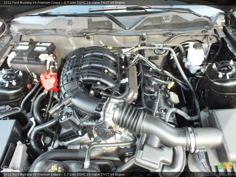 3.7 Liter DOHC 24-Valve TiVCT V6 Engine for the 2011 Ford Mustang #62666237