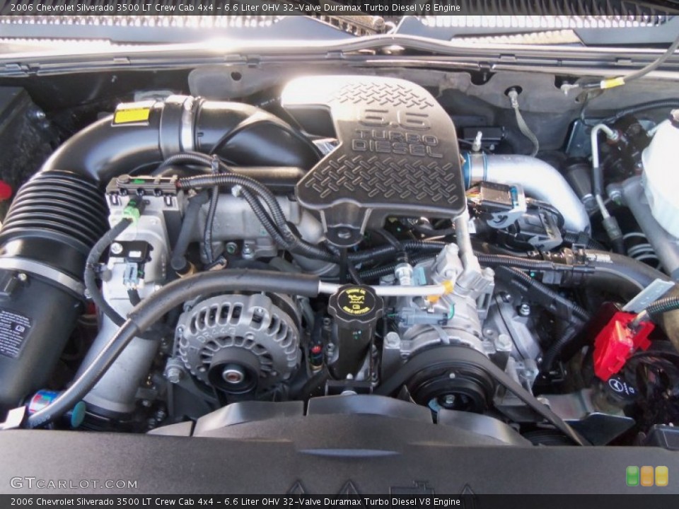 6.6 Liter OHV 32-Valve Duramax Turbo Diesel V8 2006 Chevrolet Silverado 3500 Engine
