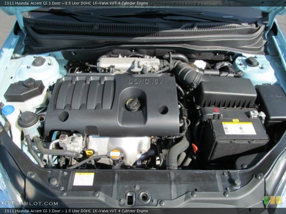 1.6 Liter DOHC 16-Valve VVT 4 Cylinder Engine for the 2011 Hyundai Accent #62747026