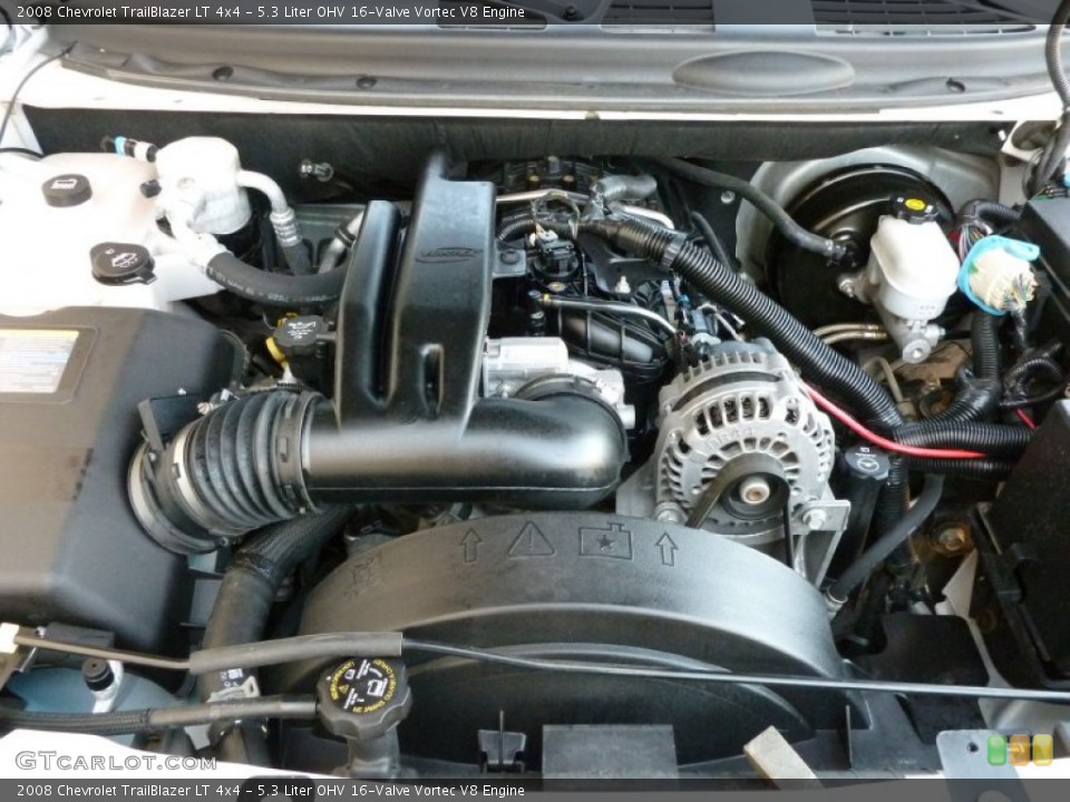 5.3 Liter OHV 16-Valve Vortec V8 2008 Chevrolet TrailBlazer Engine