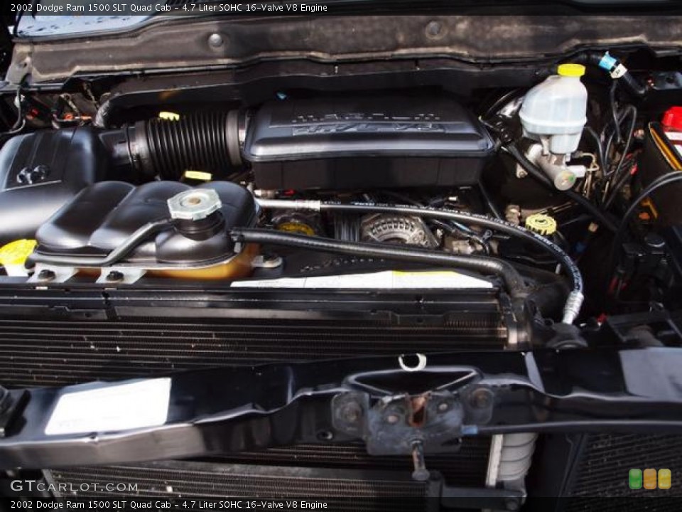 4.7 Liter SOHC 16-Valve V8 2002 Dodge Ram 1500 Engine