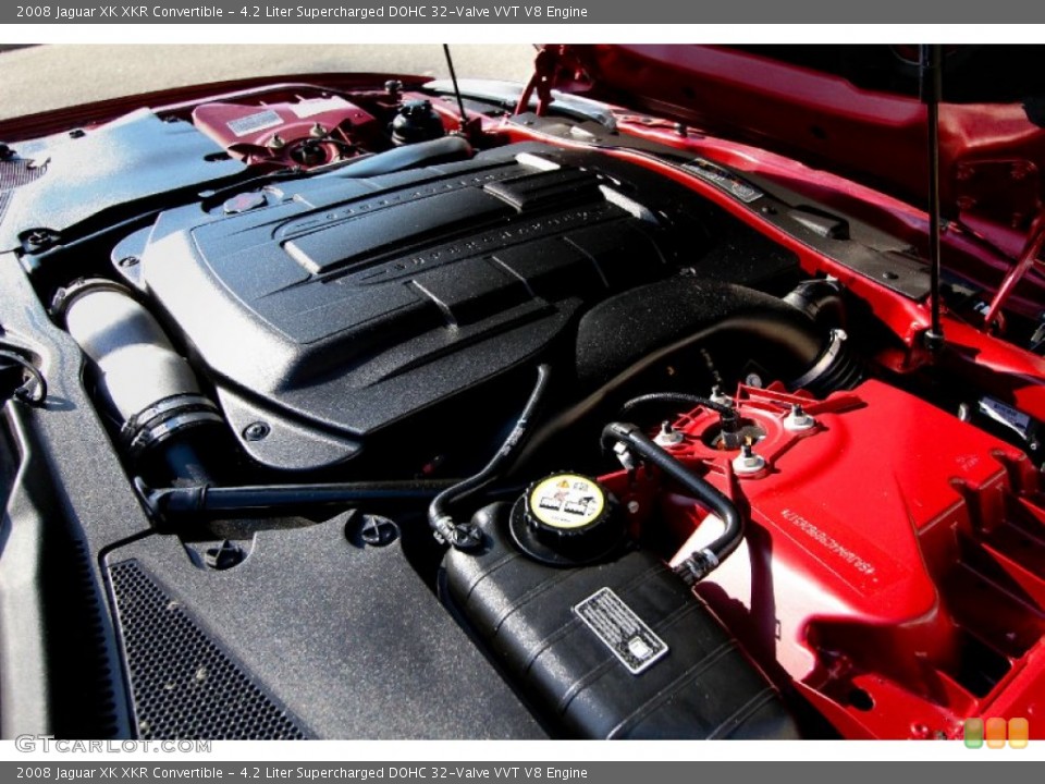 4.2 Liter Supercharged DOHC 32-Valve VVT V8 2008 Jaguar XK Engine