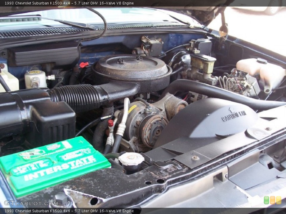 5.7 Liter OHV 16-Valve V8 Engine for the 1993 Chevrolet Suburban #62810350