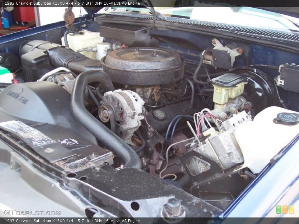 5.7 Liter OHV 16-Valve V8 Engine for the 1993 Chevrolet Suburban #62810362