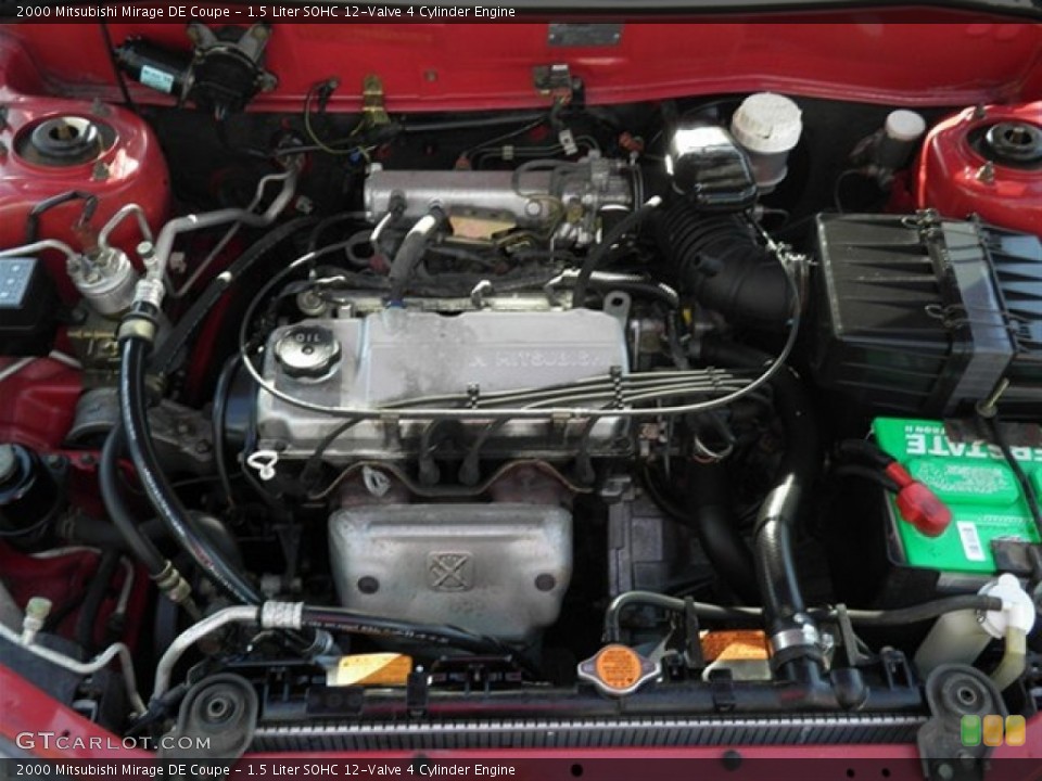 1.5 Liter SOHC 12-Valve 4 Cylinder 2000 Mitsubishi Mirage Engine