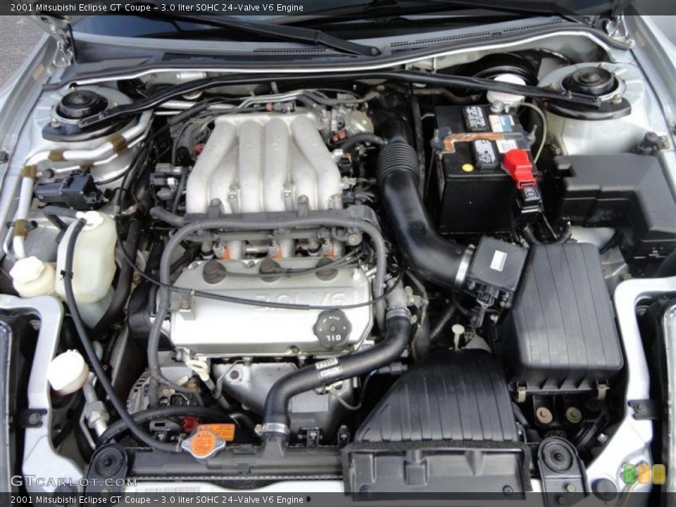 3.0 liter SOHC 24-Valve V6 2001 Mitsubishi Eclipse Engine