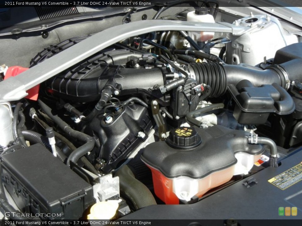 3.7 Liter DOHC 24-Valve TiVCT V6 Engine for the 2011 Ford Mustang #62893874