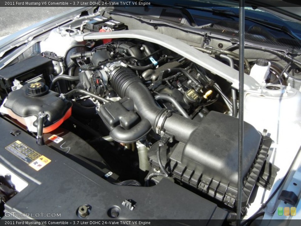 3.7 Liter DOHC 24-Valve TiVCT V6 Engine for the 2011 Ford Mustang #62893883