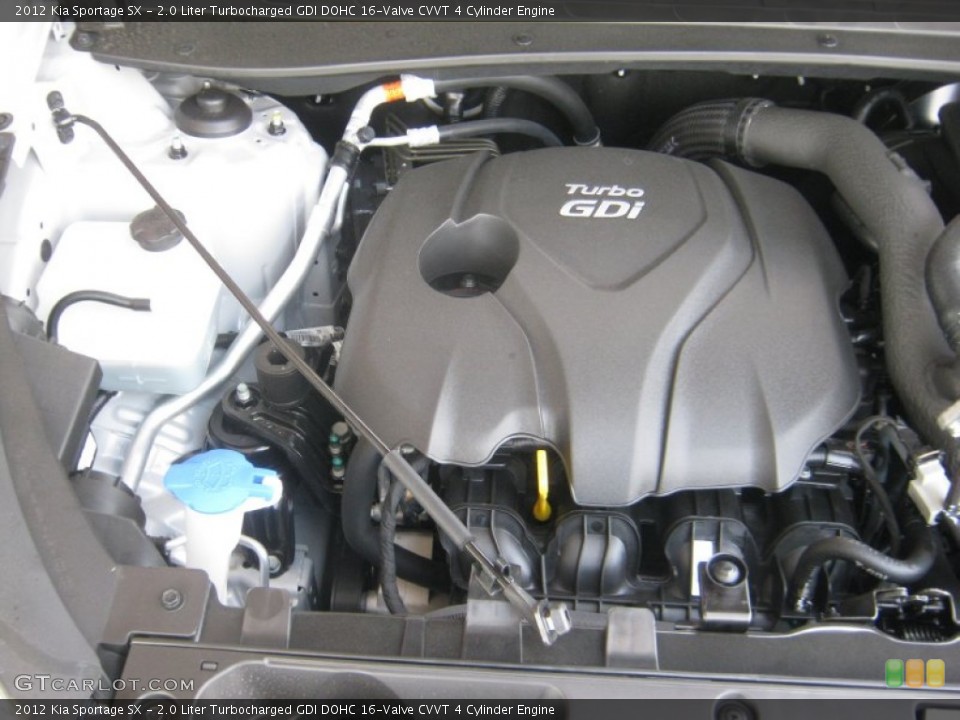 2.0 Liter Turbocharged GDI DOHC 16-Valve CVVT 4 Cylinder 2012 Kia Sportage Engine