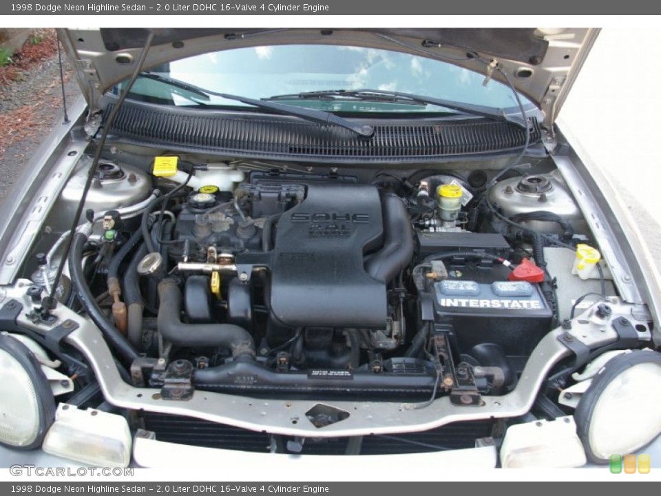 2.0 Liter DOHC 16-Valve 4 Cylinder 1998 Dodge Neon Engine