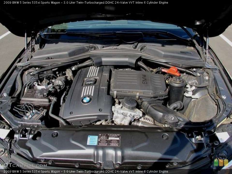 3.0 Liter Twin-Turbocharged DOHC 24-Valve VVT Inline 6 Cylinder Engine for the 2009 BMW 5 Series #63068737