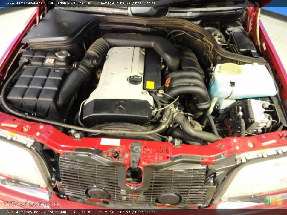 2.8 Liter DOHC 24-Valve Inline 6 Cylinder 1994 Mercedes-Benz C Engine
