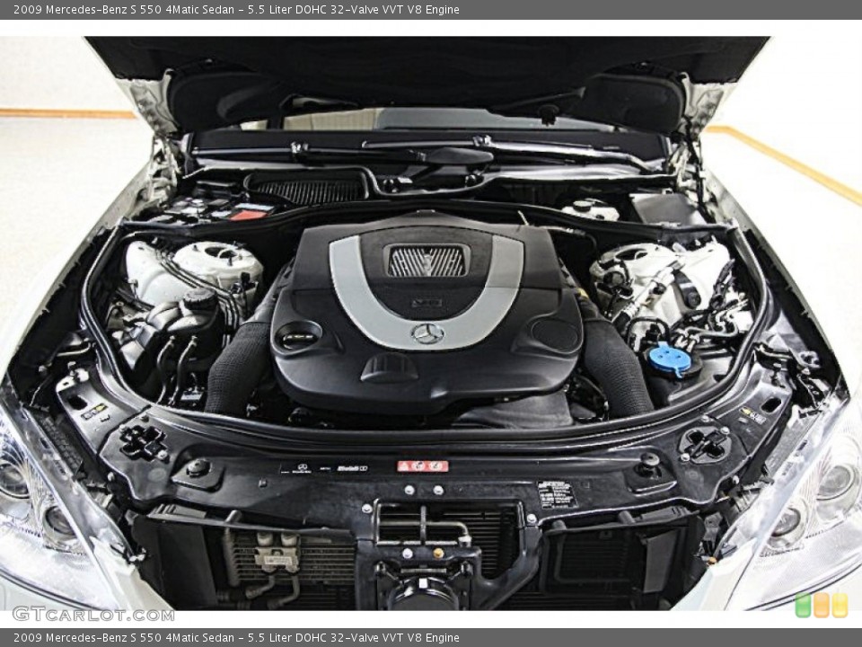 5.5 Liter DOHC 32-Valve VVT V8 2009 Mercedes-Benz S Engine
