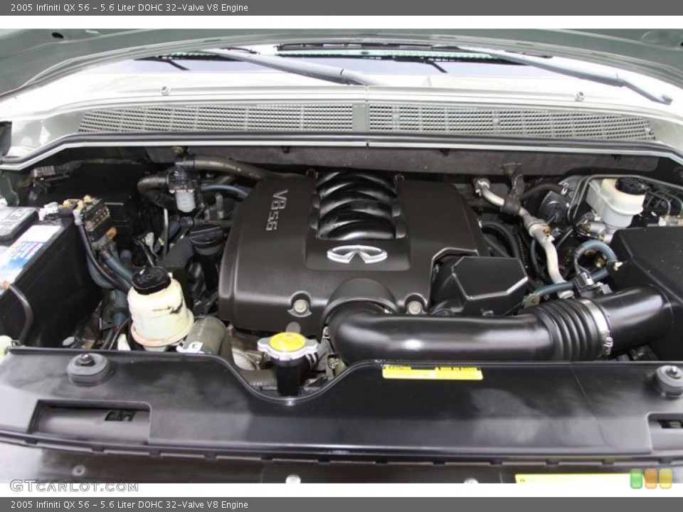 5.6 Liter DOHC 32-Valve V8 2005 Infiniti QX Engine