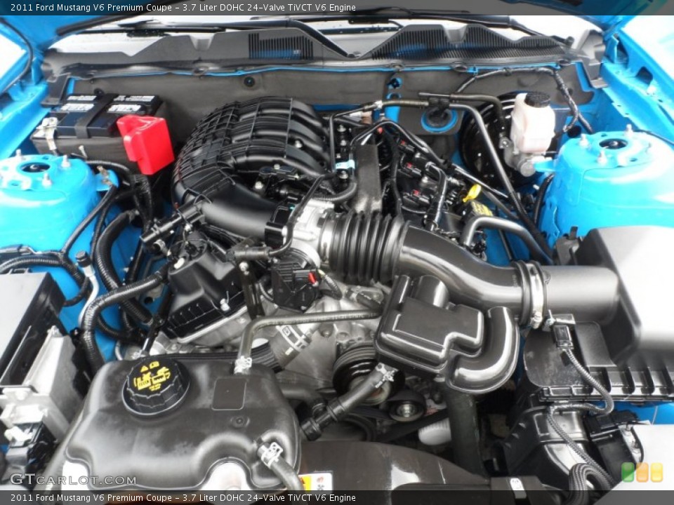 3.7 Liter DOHC 24-Valve TiVCT V6 Engine for the 2011 Ford Mustang #63141604