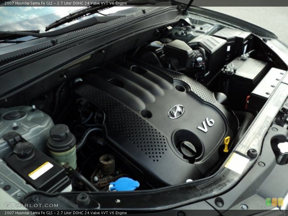 2.7 Liter DOHC 24 Valve VVT V6 Engine for the 2007 Hyundai Santa Fe #63146363