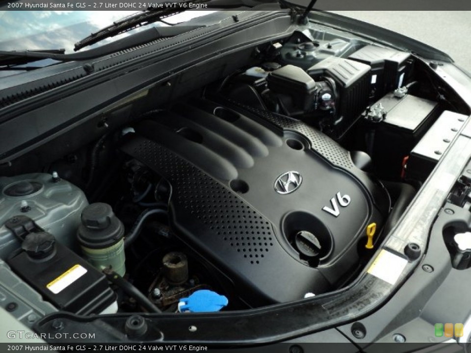 2.7 Liter DOHC 24 Valve VVT V6 2007 Hyundai Santa Fe Engine