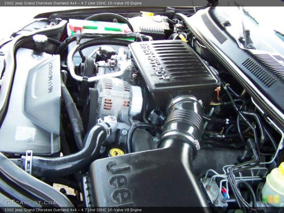 4.7 Liter SOHC 16-Valve V8 Engine for the 2002 Jeep Grand Cherokee #63162130