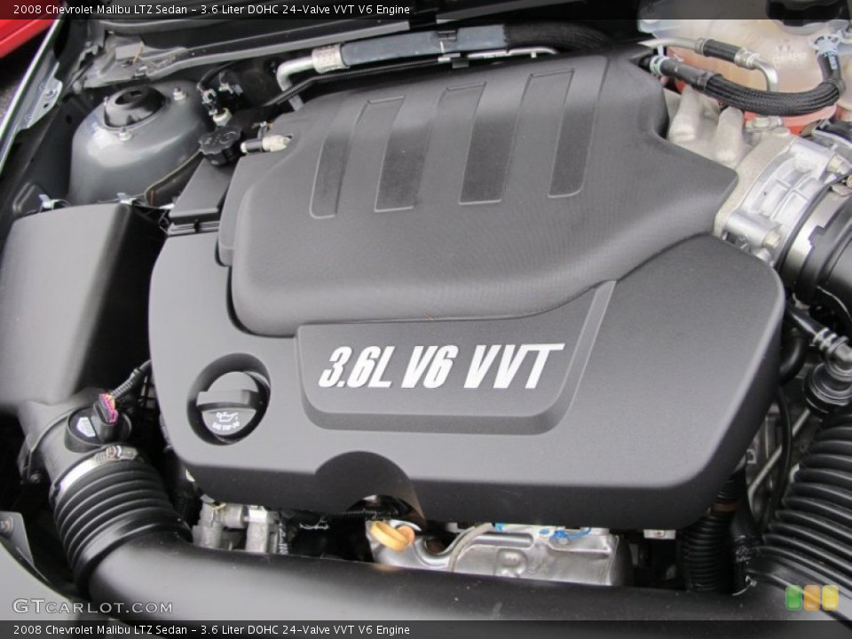 3.6 Liter DOHC 24-Valve VVT V6 Engine for the 2008 Chevrolet Malibu #63184105