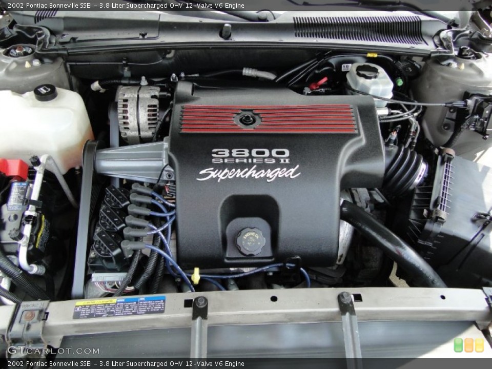 3.8 Liter Supercharged OHV 12-Valve V6 2002 Pontiac Bonneville Engine