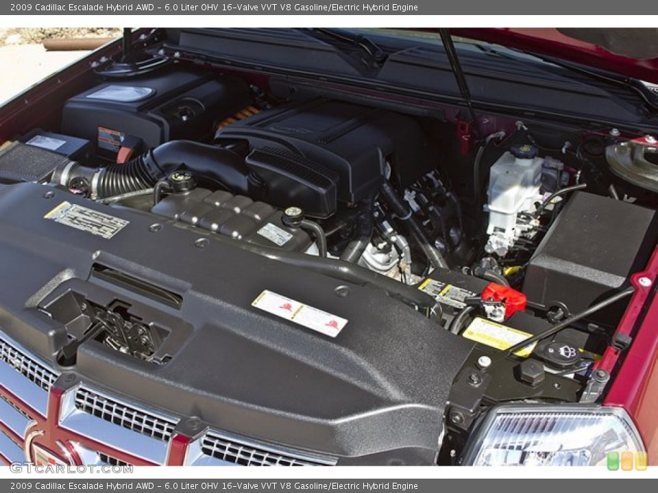6.0 Liter OHV 16-Valve VVT V8 Gasoline/Electric Hybrid Engine for the 2009 Cadillac Escalade #63212970