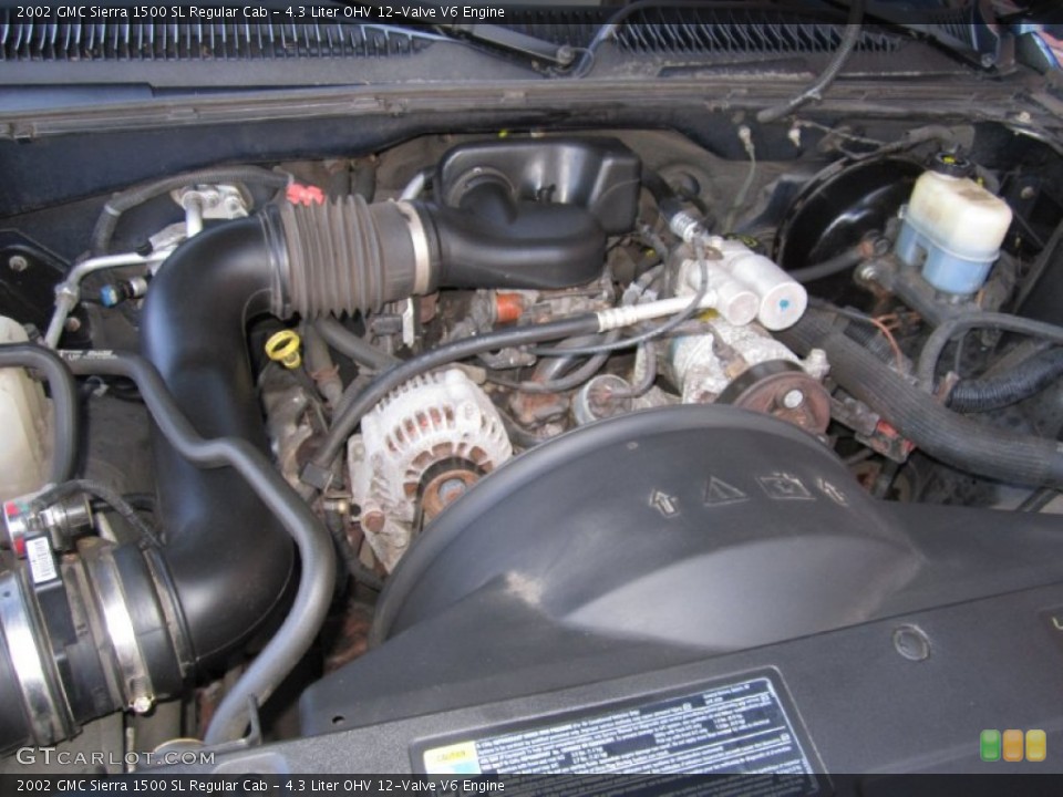 4.3 Liter OHV 12-Valve V6 2002 GMC Sierra 1500 Engine