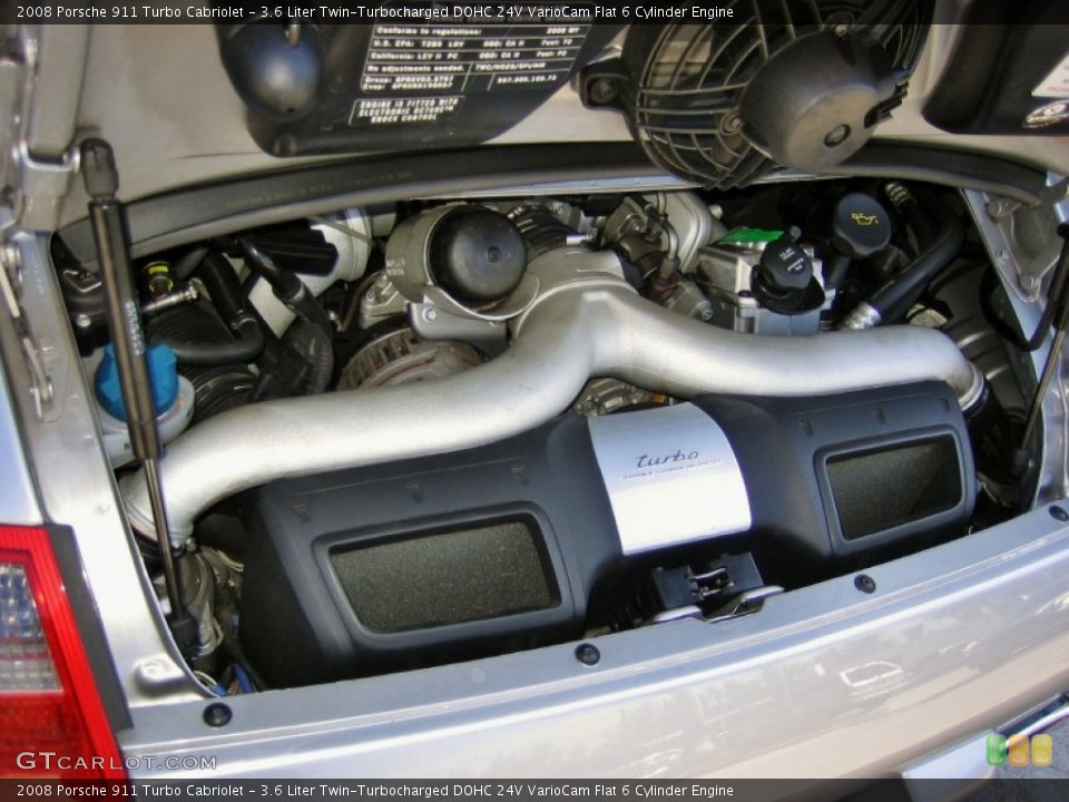 3.6 Liter Twin-Turbocharged DOHC 24V VarioCam Flat 6 Cylinder Engine for the 2008 Porsche 911 #63283054