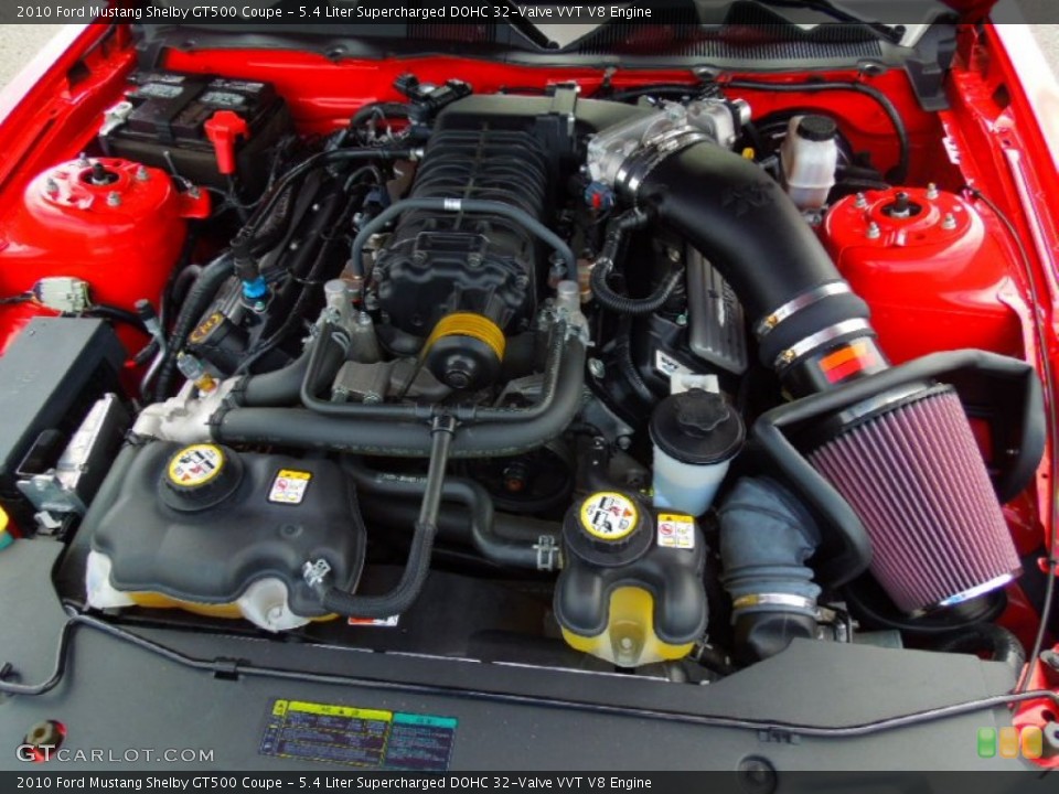 5.4 Liter Supercharged DOHC 32-Valve VVT V8 Engine for the 2010 Ford Mustang #63309896