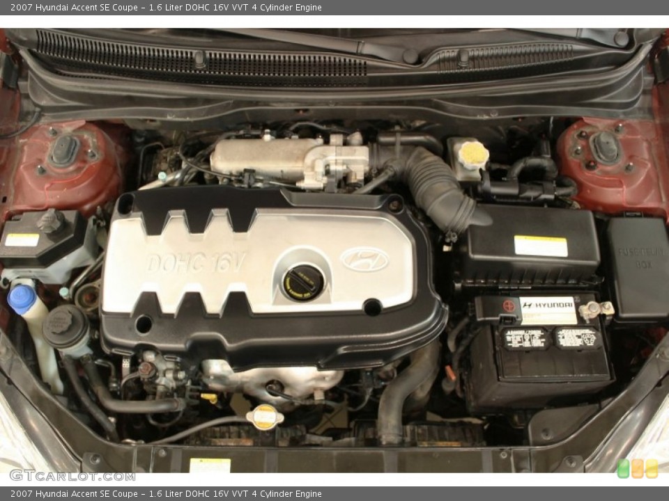 1.6 Liter DOHC 16V VVT 4 Cylinder Engine for the 2007 Hyundai Accent #63313916
