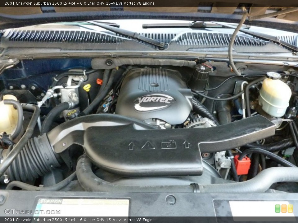 6.0 Liter OHV 16-Valve Vortec V8 2001 Chevrolet Suburban Engine