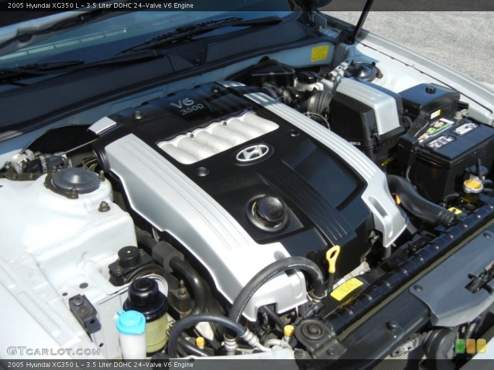 3.5 Liter DOHC 24-Valve V6 2005 Hyundai XG350 Engine