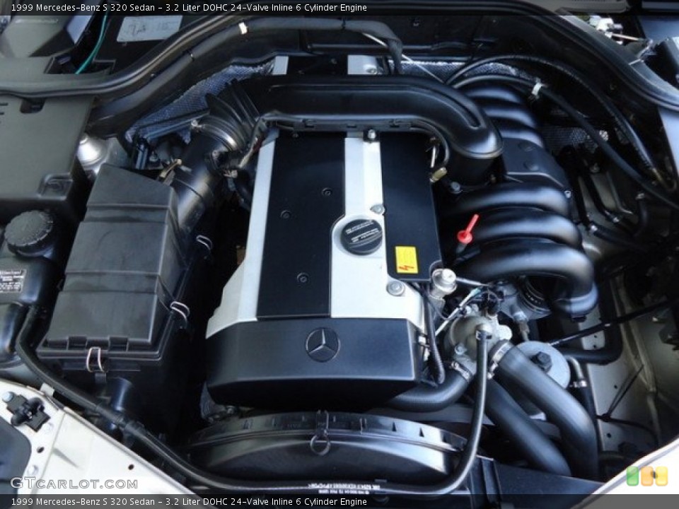 3.2 Liter DOHC 24-Valve Inline 6 Cylinder 1999 Mercedes-Benz S Engine